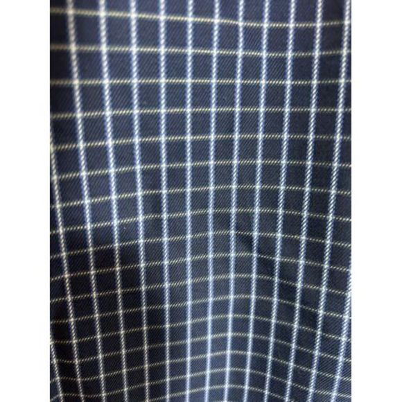 MENS BACHRACH LONG SLEEVE DRESS CASUAL SHIRT BUTTON UP BLUE SIZE 17.5 - Picture 4 of 4